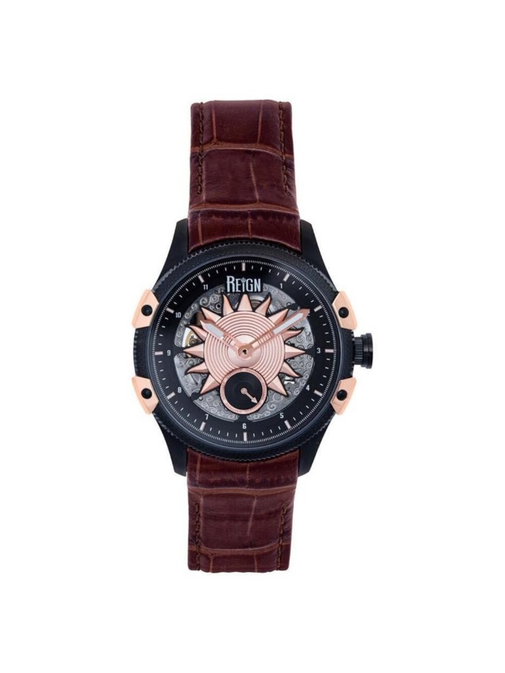 NWT Reign Solstice Rose Gold-tone Dial Men's Watch